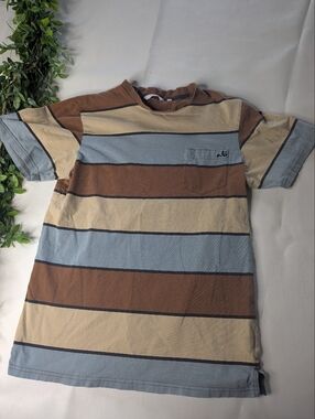 Enjoi Skateboard Streetwear Striped Tee Shirt Size Large